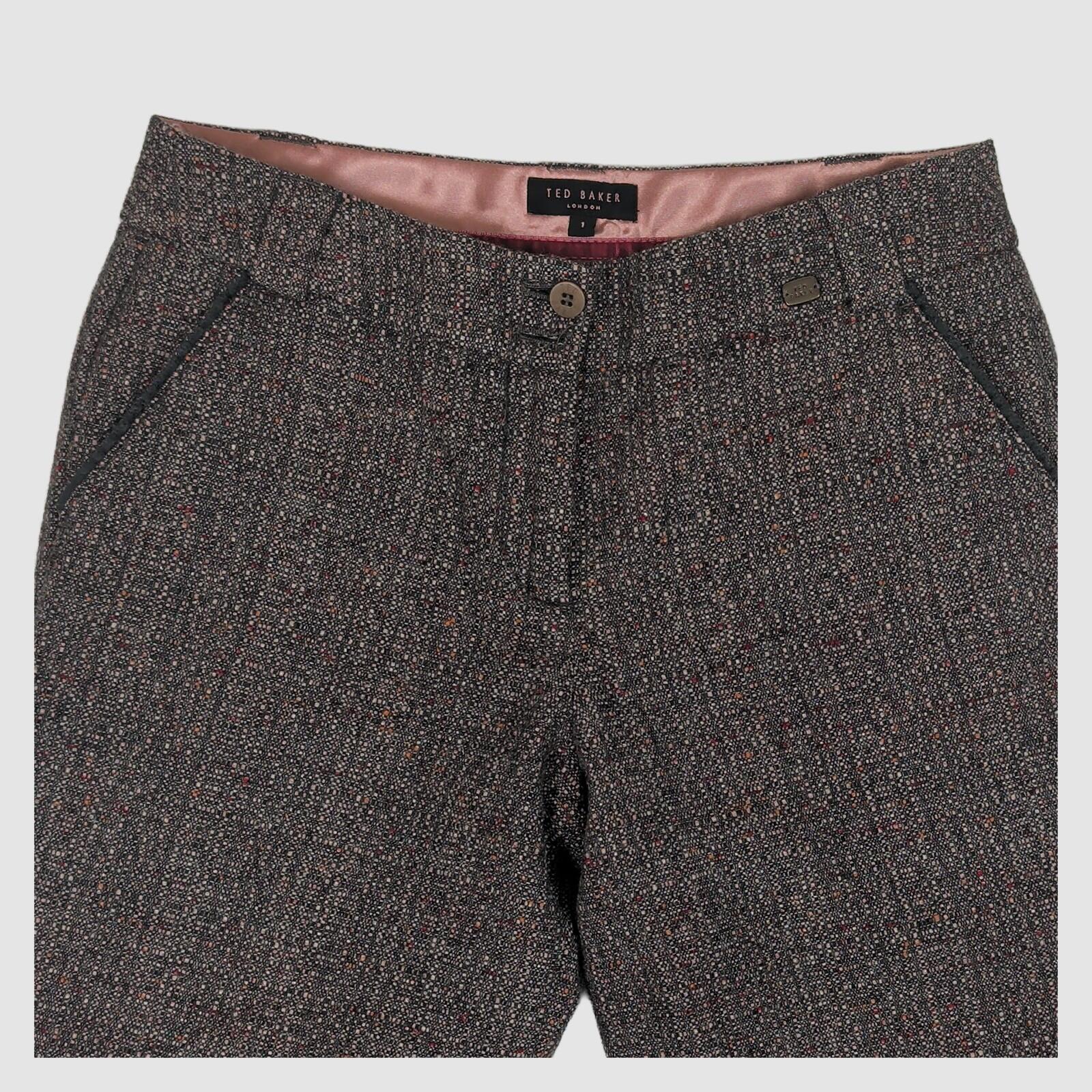 Ted Baker London Womens Tweed Wide Leg Smart Trousers Size 1 by Ted Baker – SMART | RewearableUK