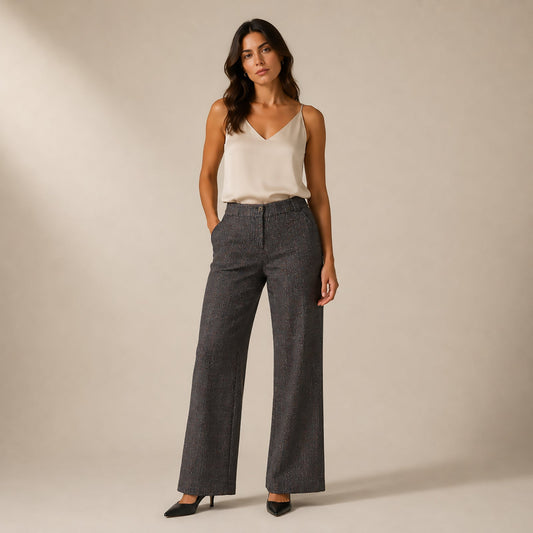 Ted Baker London Womens Tweed Wide Leg Smart Trousers Size 1 by Ted Baker – SMART | RewearableUK