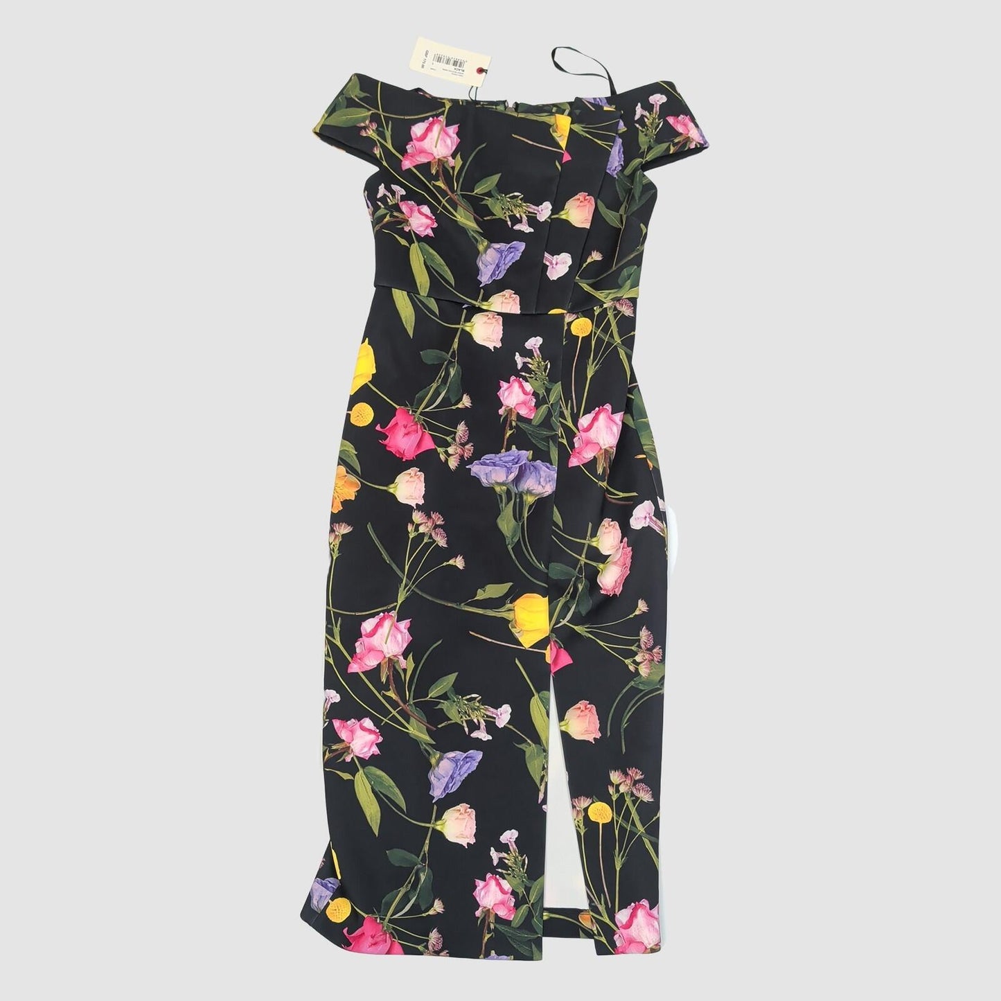 Ted Baker Lovina Black Floral Bardot Bodycon Dress BNWT Size 1 RRP £175 by Ted Baker – DRESSING | RewearableUK