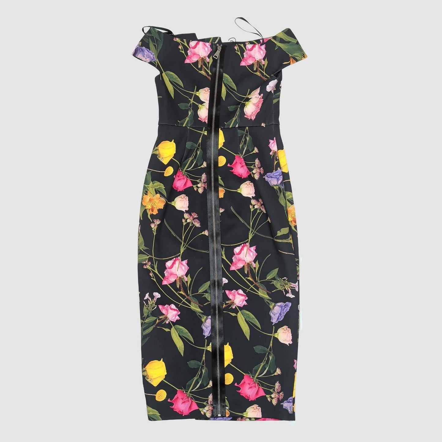 Ted Baker Lovina Black Floral Bardot Bodycon Dress BNWT Size 1 RRP £175 by Ted Baker – DRESSING | RewearableUK