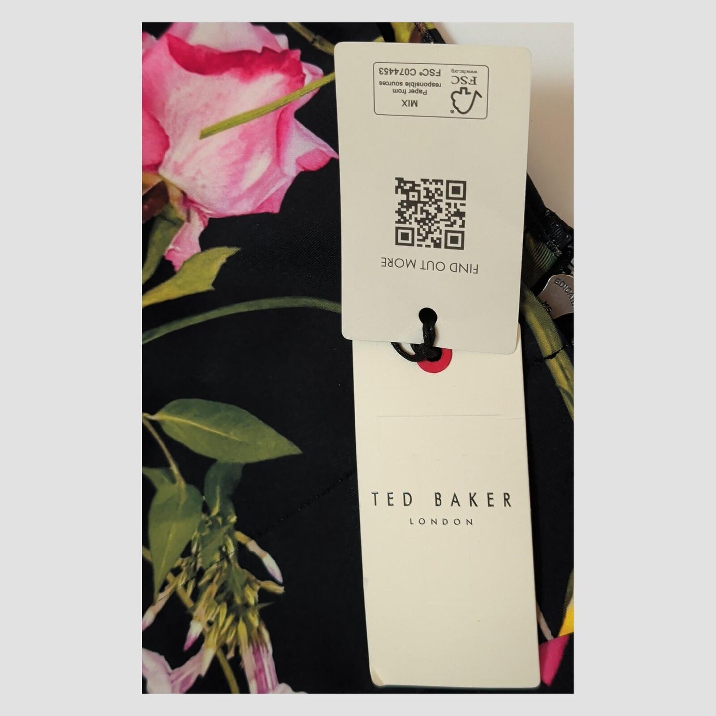 Ted Baker Lovina Black Floral Bardot Bodycon Dress BNWT Size 1 RRP £175 by Ted Baker – DRESSING | RewearableUK