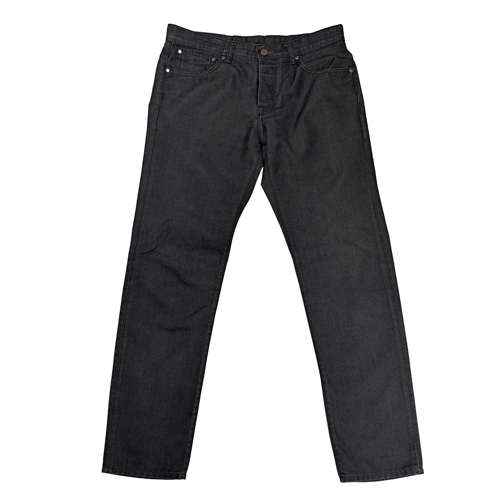 ted baker mens black straight fit coated denim mid rise jeans size w33
