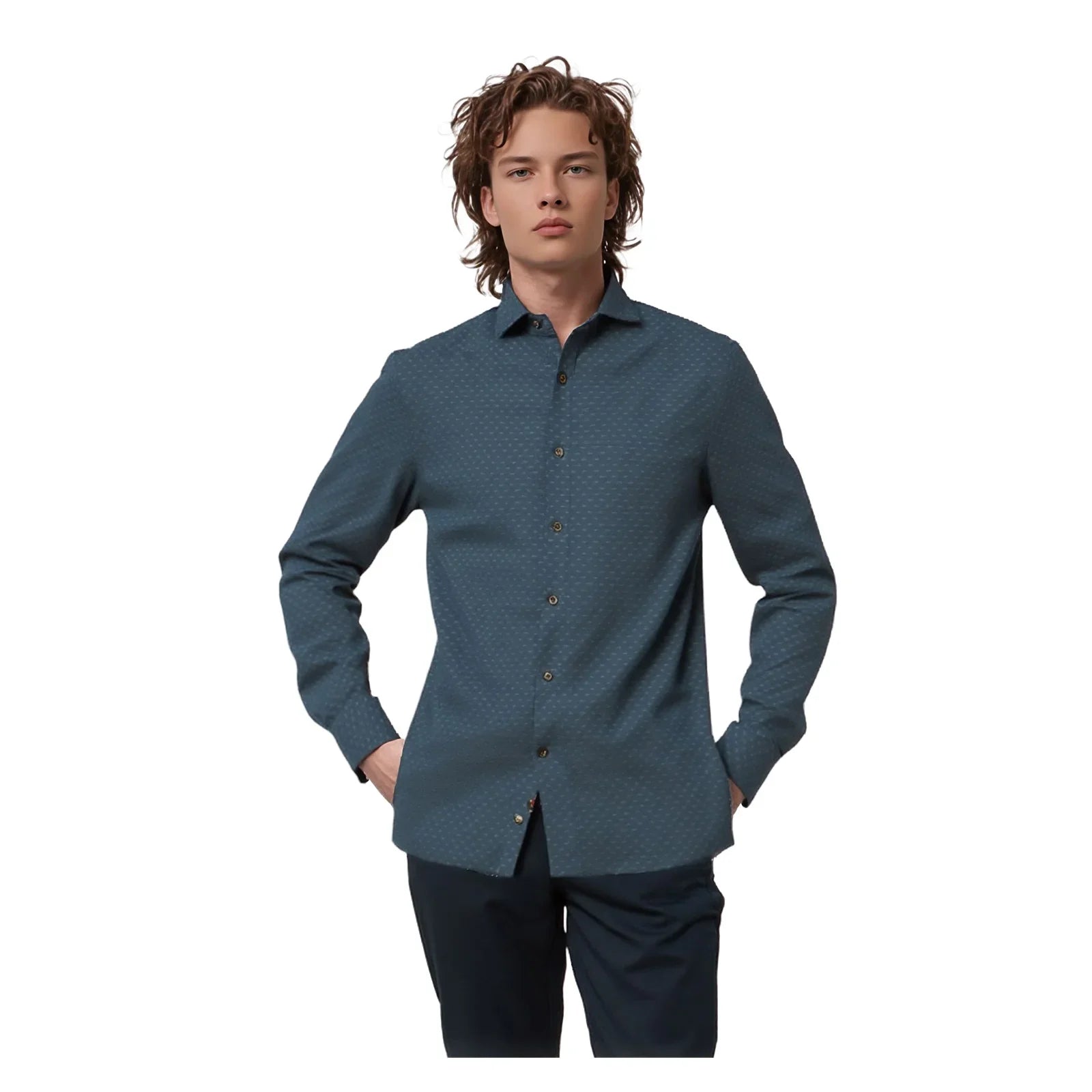 Ted Baker Ted Baker Mens Blue Cotton Long Sleeve Smart Casual Shirt Designer Size 16.5 L shirt RewearableUK