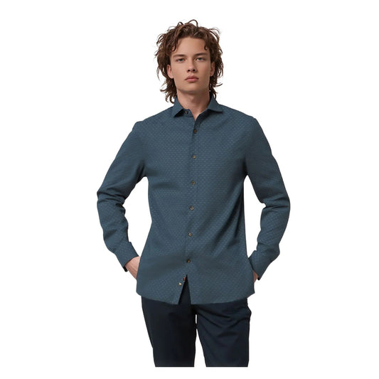 Ted Baker Ted Baker Mens Blue Cotton Long Sleeve Smart Casual Shirt Designer Size 16.5 L shirt RewearableUK
