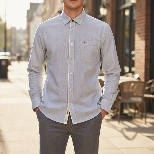 Ted Baker Mens Casual Shirt Large Size 4 Pink Blue Stripe Cotton Long Sleeve Top by Ted Baker – shirt | RewearableUK