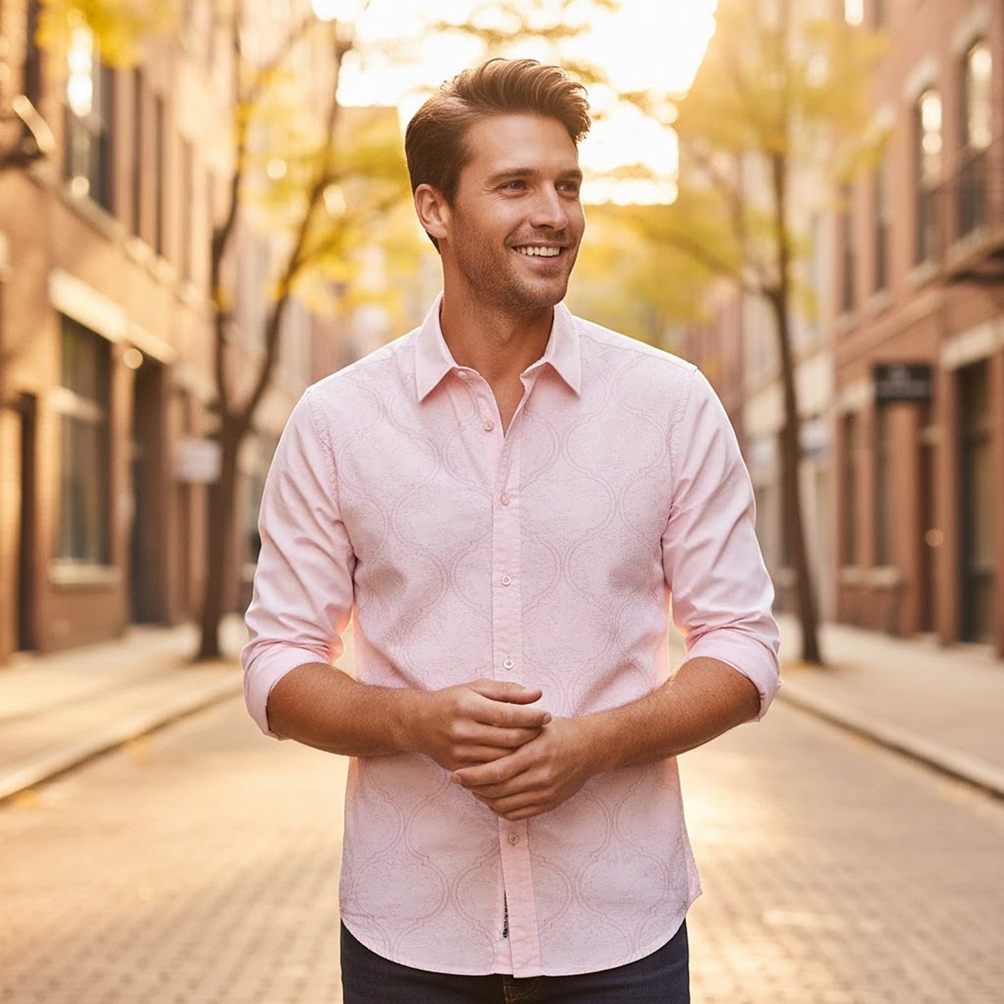 Ted Baker Men's Floral Print Shirt in Pink | Size L by Ted Baker – shirt | RewearableUK