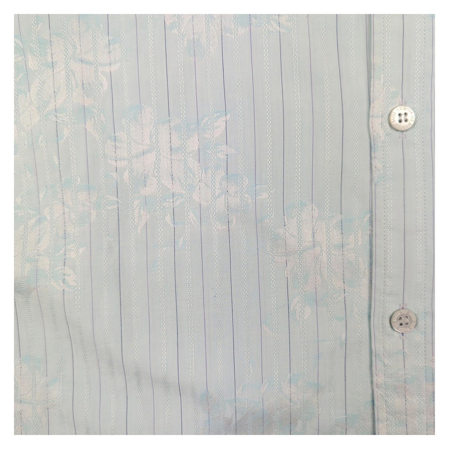 Ted Baker Ted Baker Mens Floral Shirt Turquoise Short Sleeve Cotton Smart Casual Size 3 M shirt RewearableUK