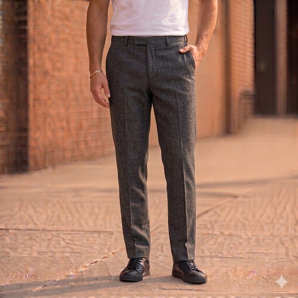 ted baker mens grey textured tailored smart trousers casual pants 34 r by Baker – trousers | RewearableUK