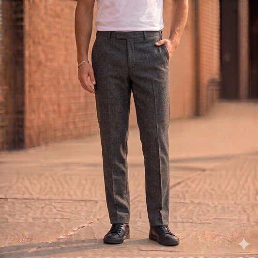 ted baker mens grey textured tailored smart trousers casual pants 34 r by Baker – trousers | RewearableUK