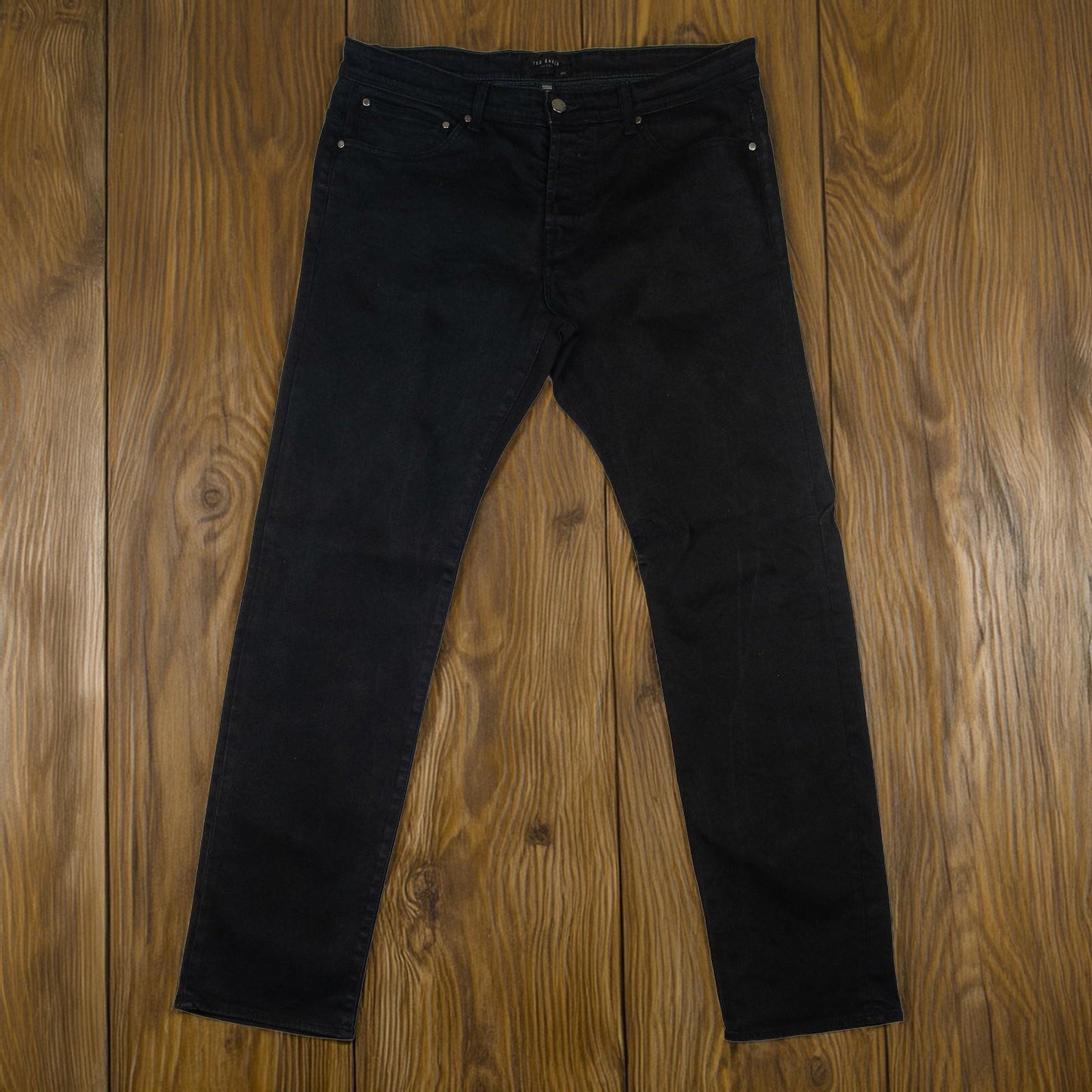 Ted Baker Men's Jeans 36R Black Stretch Slim Straight Designer Denim Pants by Ted Baker – | RewearableUK