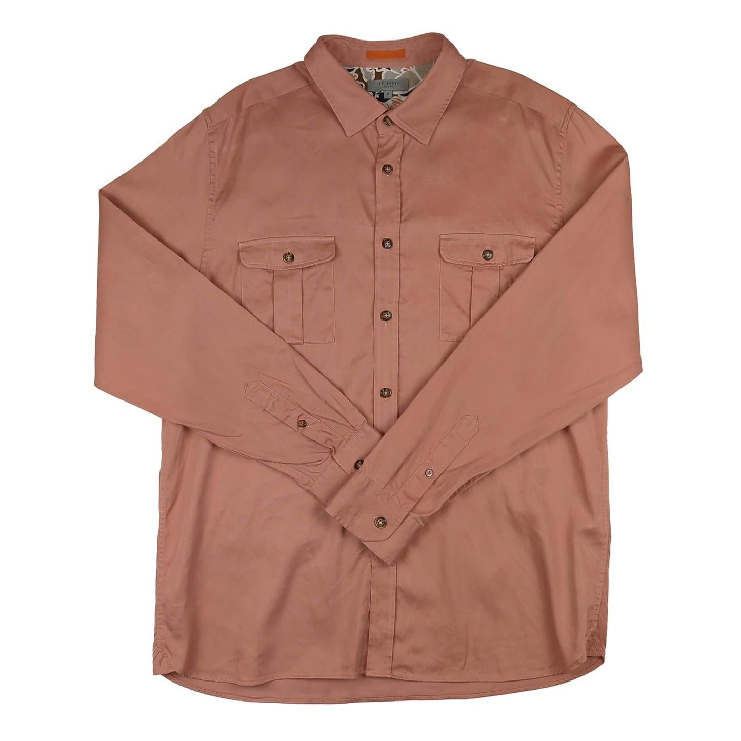 Ted Baker Ted Baker Men's Orange Cotton Long Sleeve Shirt Size XL Casual shirt RewearableUK