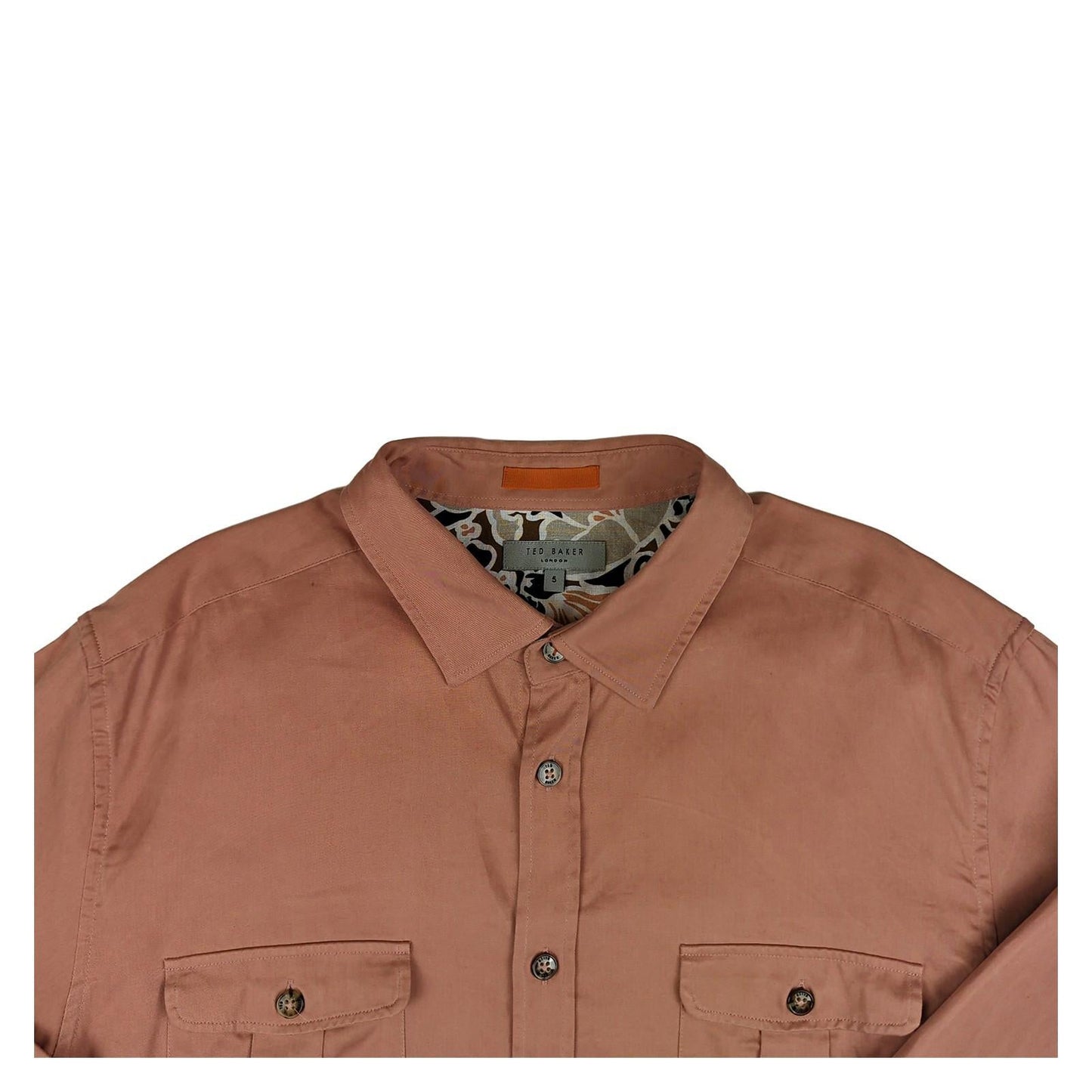 Ted Baker Ted Baker Men's Orange Cotton Long Sleeve Shirt Size XL Casual shirt RewearableUK