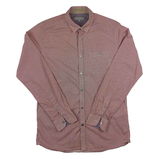 Ted Baker Men's Red Check Long Sleeve Shirt | Size 3 (M) by Ted Baker – shirt | RewearableUK