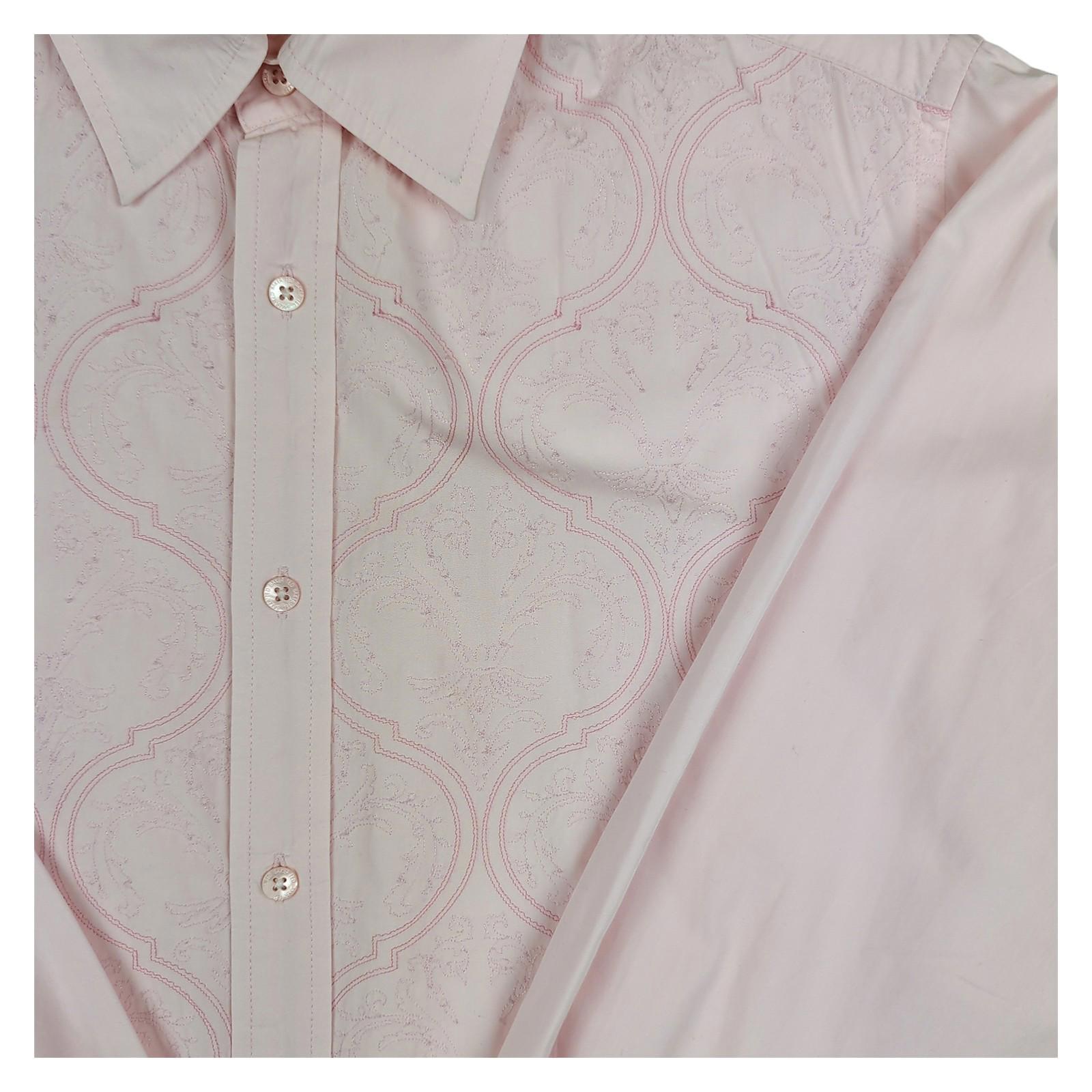 Ted Baker Ted Baker Mens Shirt L Large Pink Floral Print Long Sleeve Cotton Casual Used shirt RewearableUK