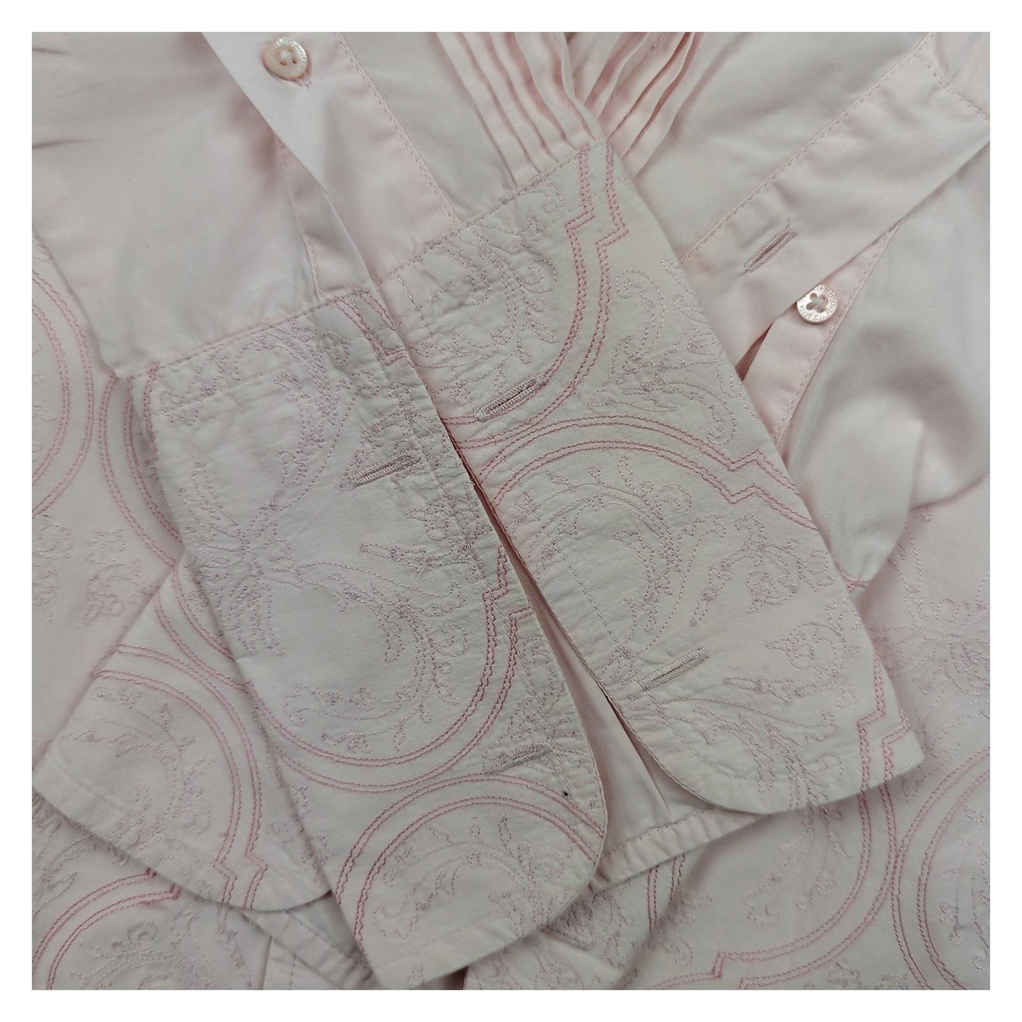 Ted Baker Ted Baker Mens Shirt L Large Pink Floral Print Long Sleeve Cotton Casual Used shirt RewearableUK