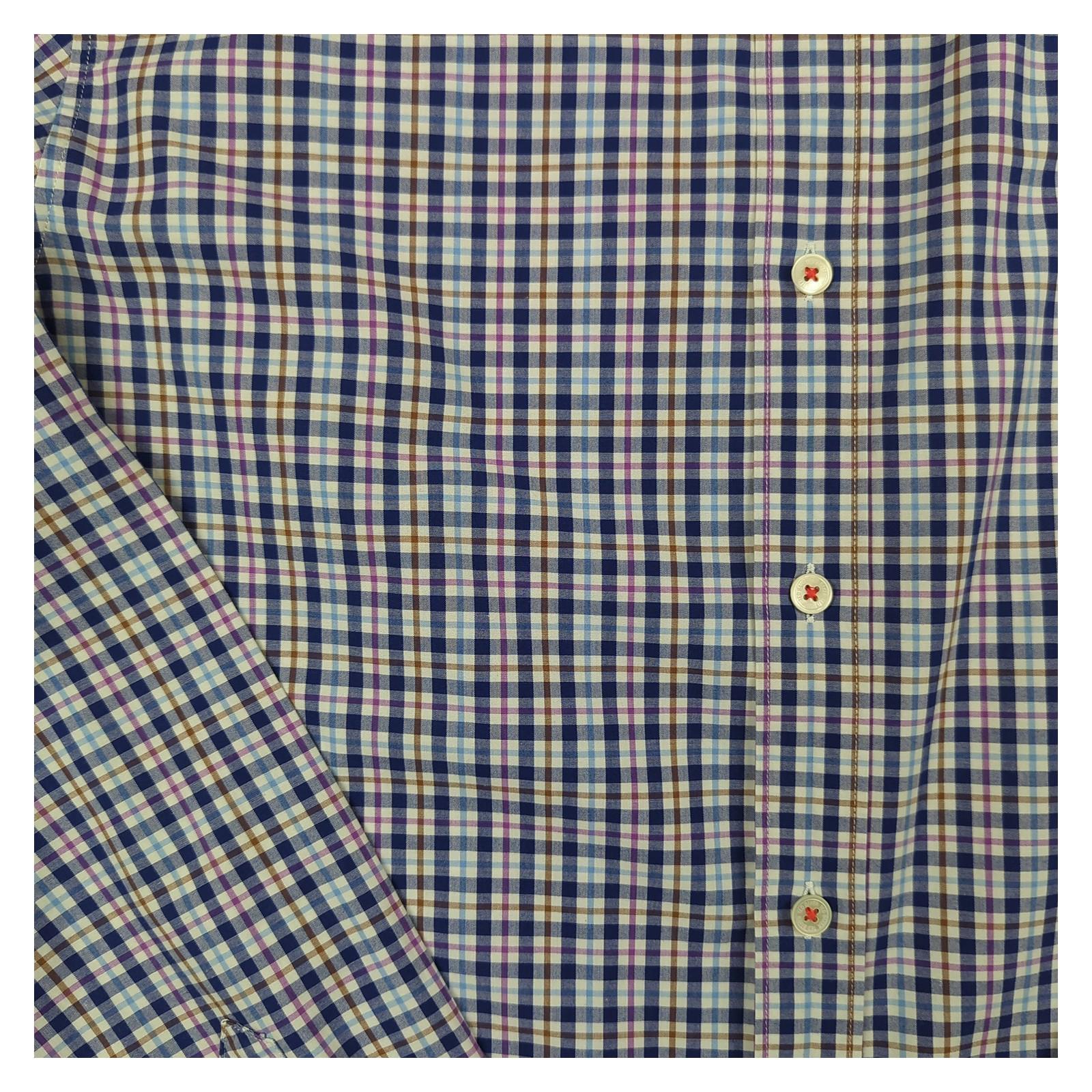Ted Baker TED BAKER Mens Shirt Large Size 4 Check Pattern Long Sleeve Cotton Casual Top shirt RewearableUK
