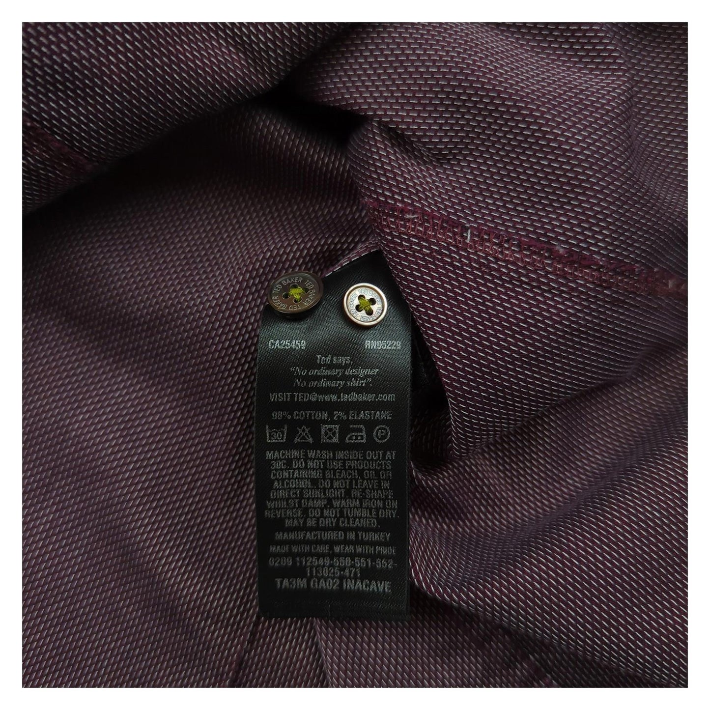 Ted Baker Ted Baker Mens Shirt Large Size 4 Red Long Sleeve Cotton Button Up Smart Casual shirt RewearableUK