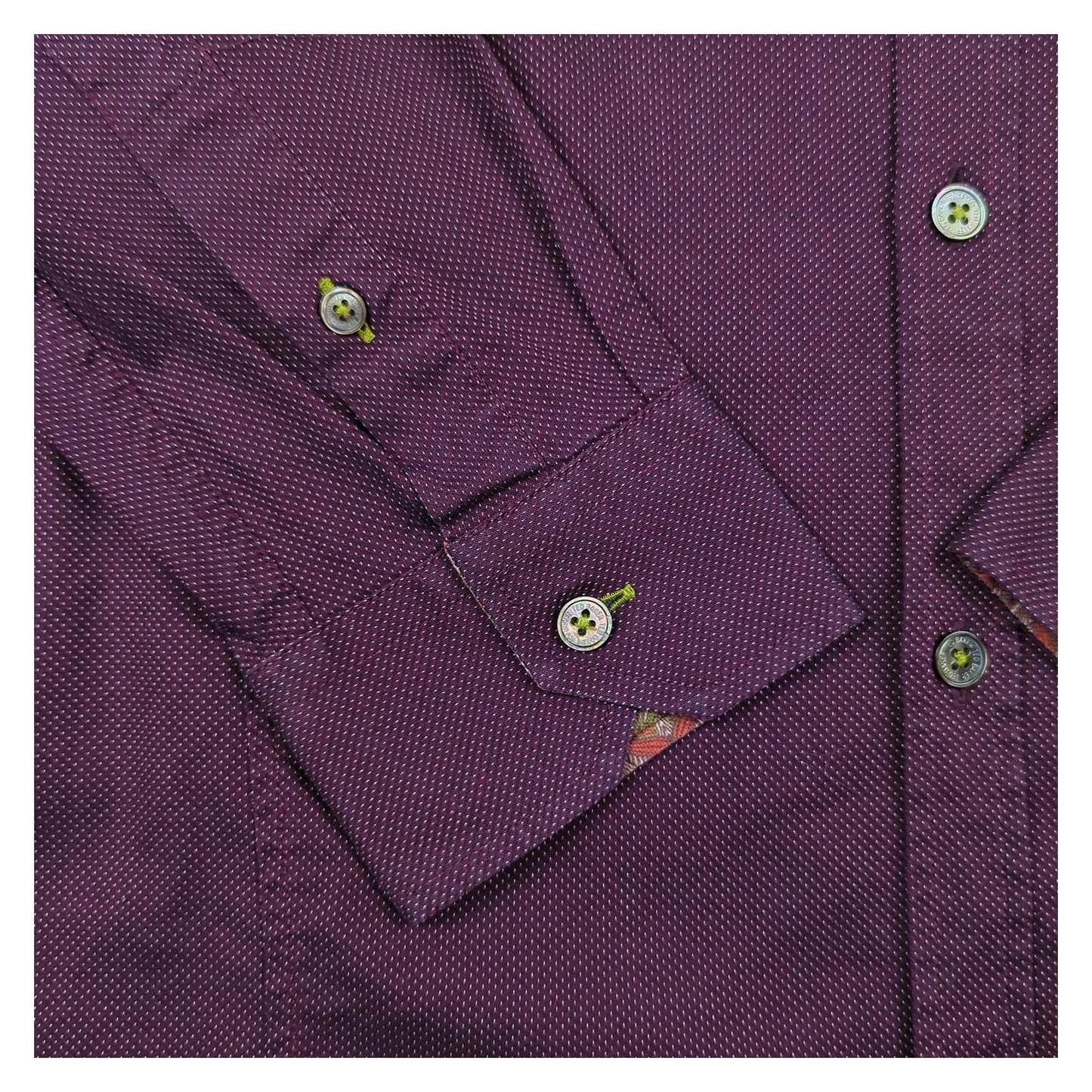Ted Baker Ted Baker Mens Shirt Large Size 4 Red Long Sleeve Cotton Button Up Smart Casual shirt RewearableUK