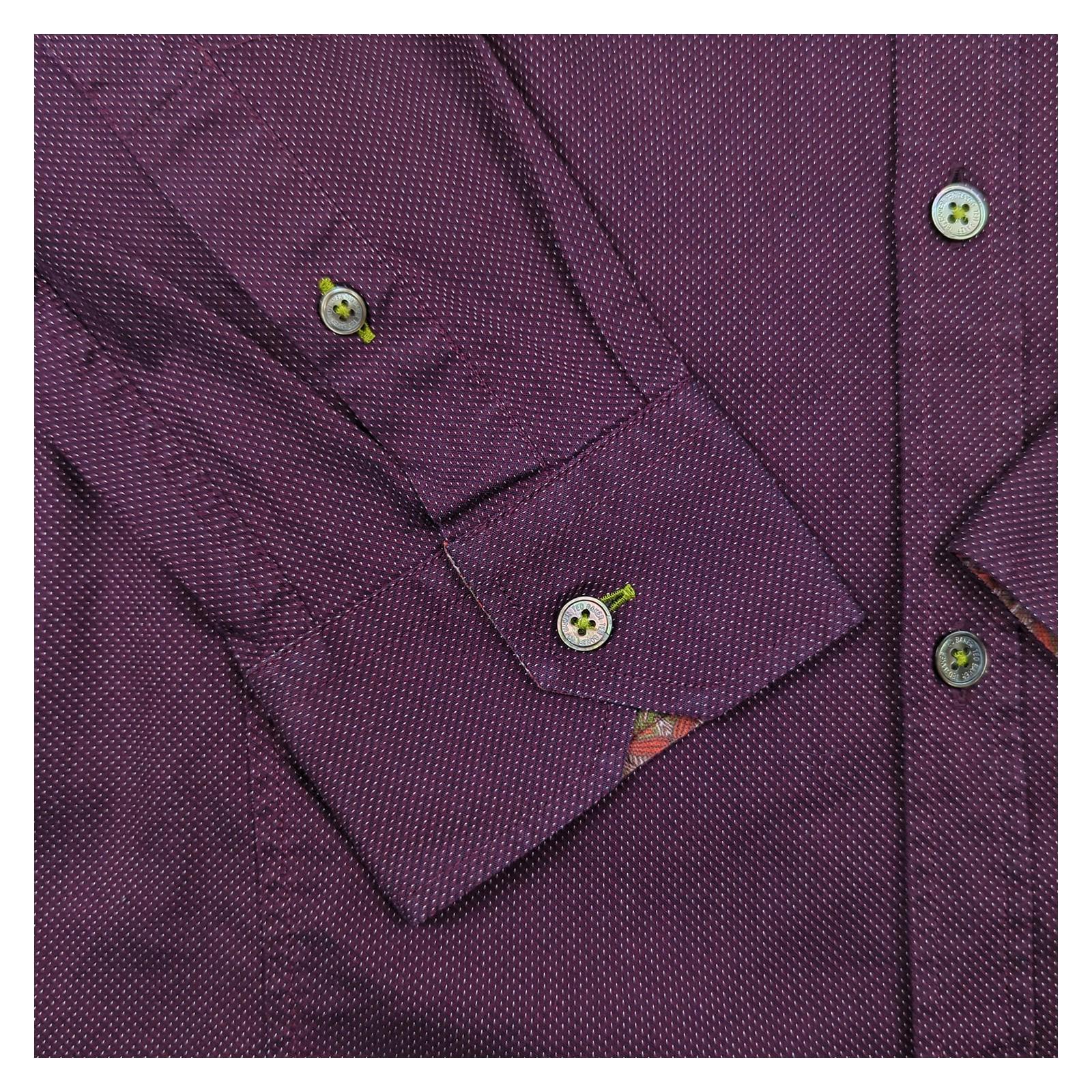 Ted Baker Ted Baker Mens Shirt Large Size 4 Red Long Sleeve Cotton Button Up Smart Casual shirt RewearableUK