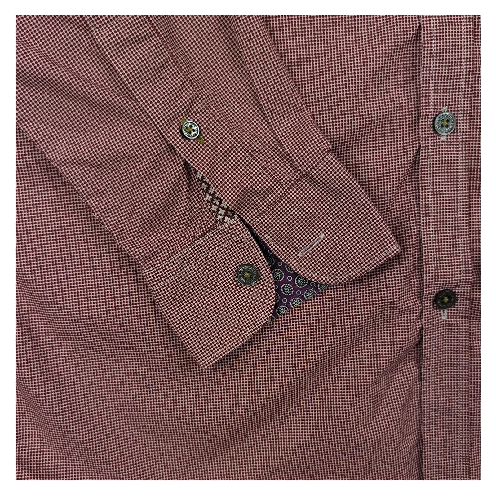 Ted Baker Ted Baker Mens Shirt Size M 3 Red Check Long Sleeve Cotton Regular Fit shirt RewearableUK