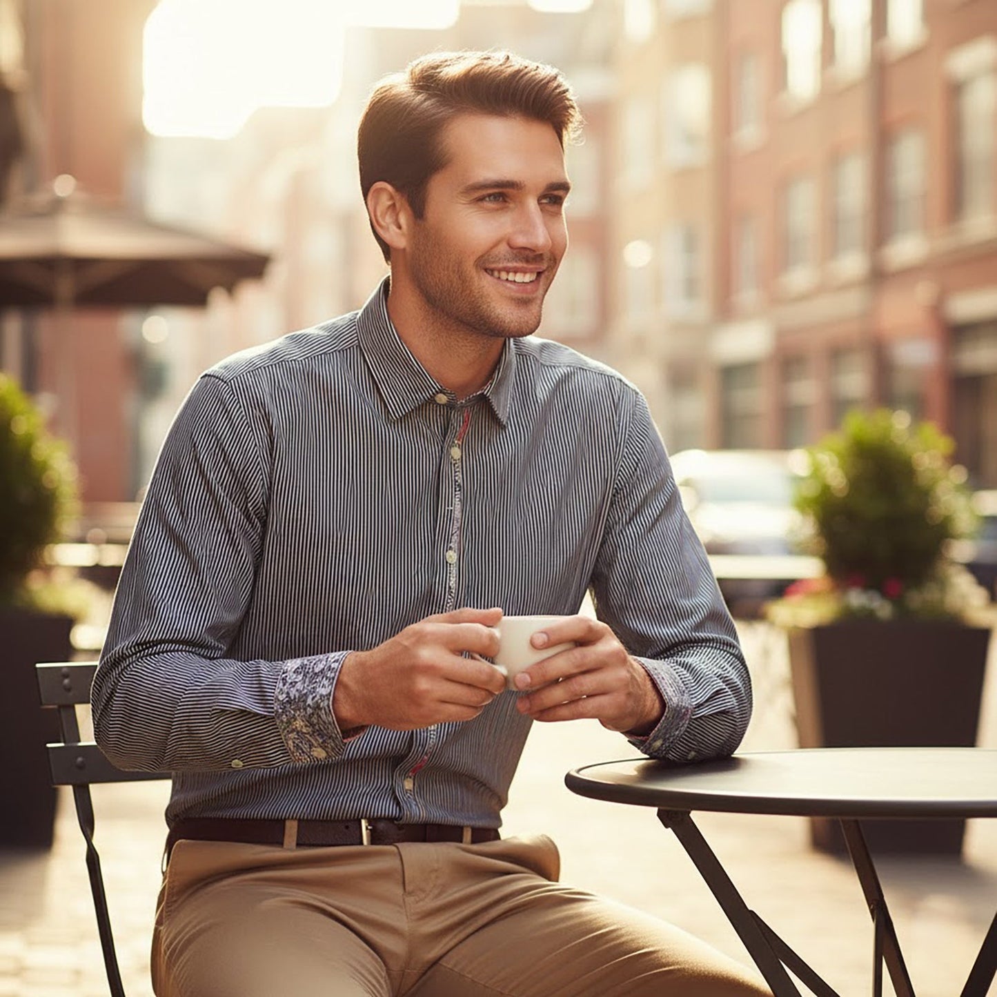 Ted Baker Mens Shirt XL Size 5 Multicolour Stripe Long Sleeve Cotton Casual Top by Ted Baker – shirt | RewearableUK