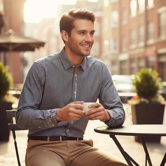 Ted Baker Mens Shirt XL Size 5 Multicolour Stripe Long Sleeve Cotton Casual Top by Ted Baker – shirt | RewearableUK