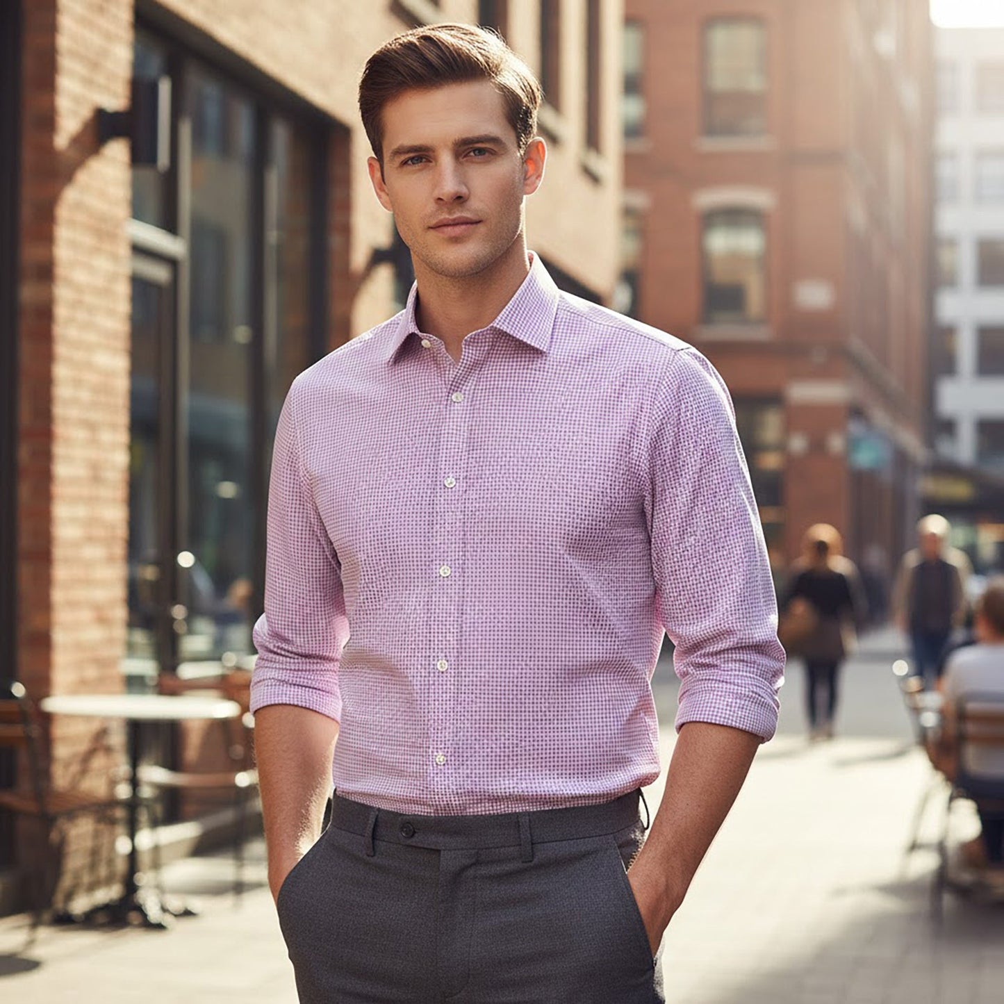 Ted Baker Mens Shirt XL Size 5 Pink Long Sleeve Cotton Casual Top by Ted Baker – shirt | RewearableUK