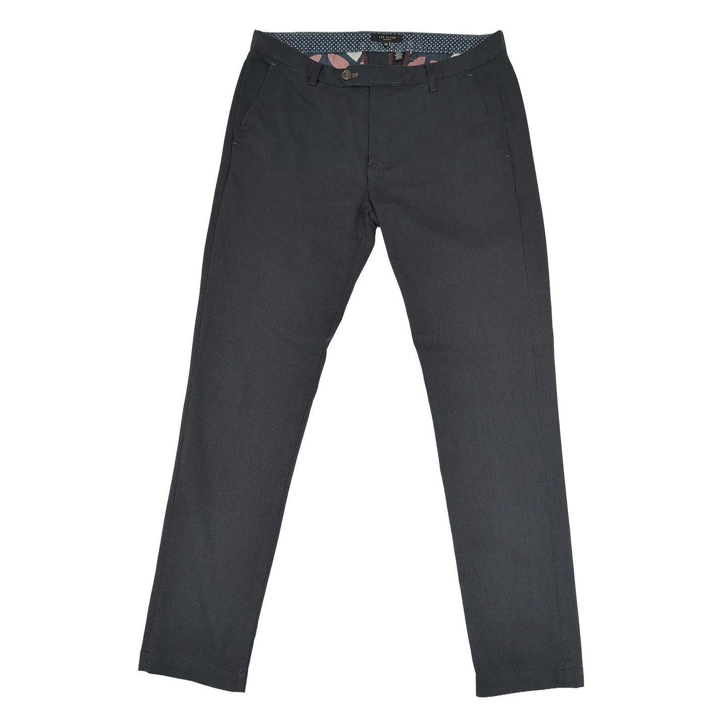 ted baker mens size 34 l dark blue textured slim fit chinos trousers pants by Baker – | RewearableUK