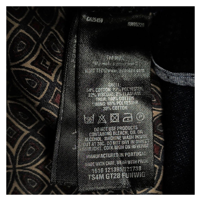 ted baker mens size 36 r dark charcoal grey stretch chinos trousers pants by Baker – | RewearableUK