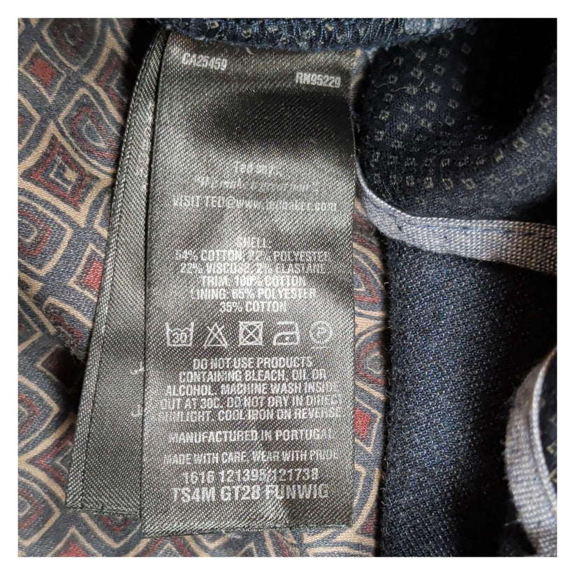 ted baker mens size 36 r dark charcoal grey stretch chinos trousers pants by Baker – | RewearableUK