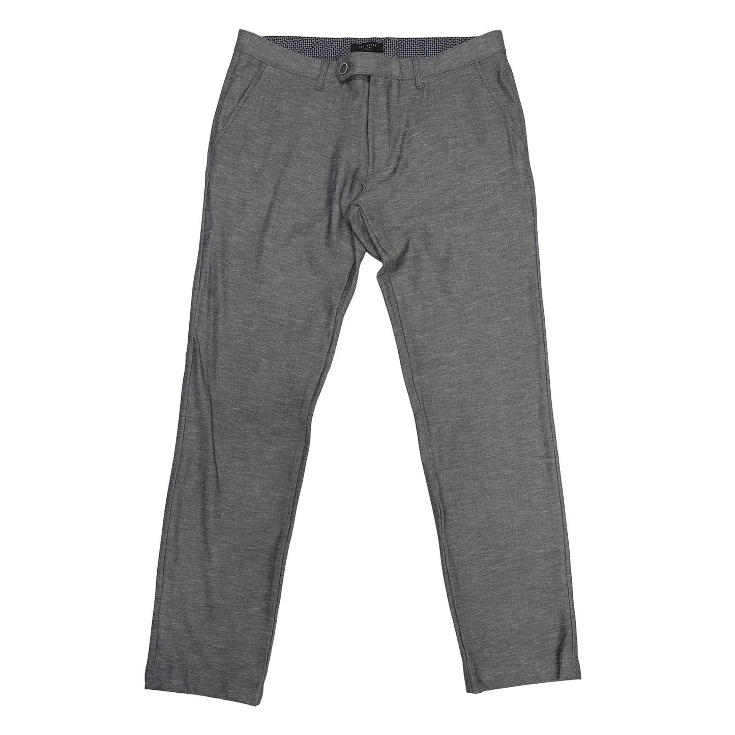 ted baker mens tailored smart trousers size 34 r grey textured casual pants by Baker – | RewearableUK