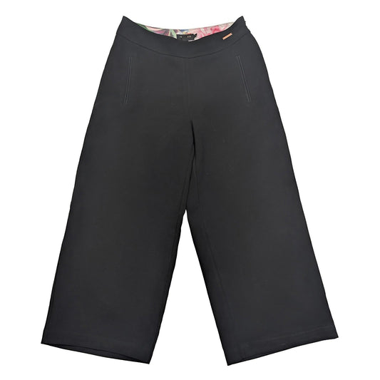 Ted Baker Milee Black Culottes Trousers Size 1 (UK 8) Wide Leg Cropped High Wais by Ted Baker – | RewearableUK