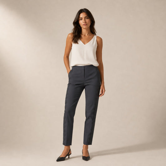 Ted Baker Navy Lace Side Tapered Trousers Size 1 Womens by Ted Baker – SMART | RewearableUK