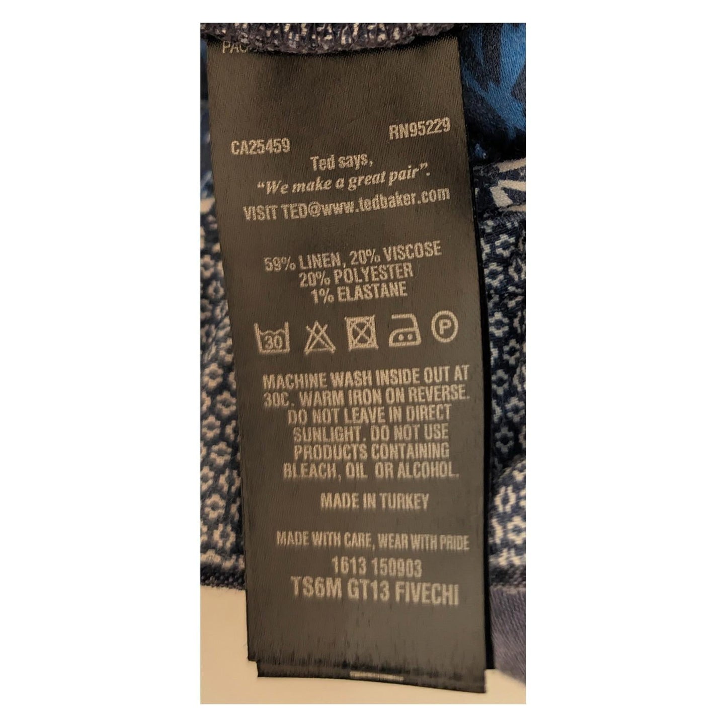 Ted Baker Navy Linen Blend Trousers Men's Size 32R Regular Smart Casual Summer by Baker – | RewearableUK