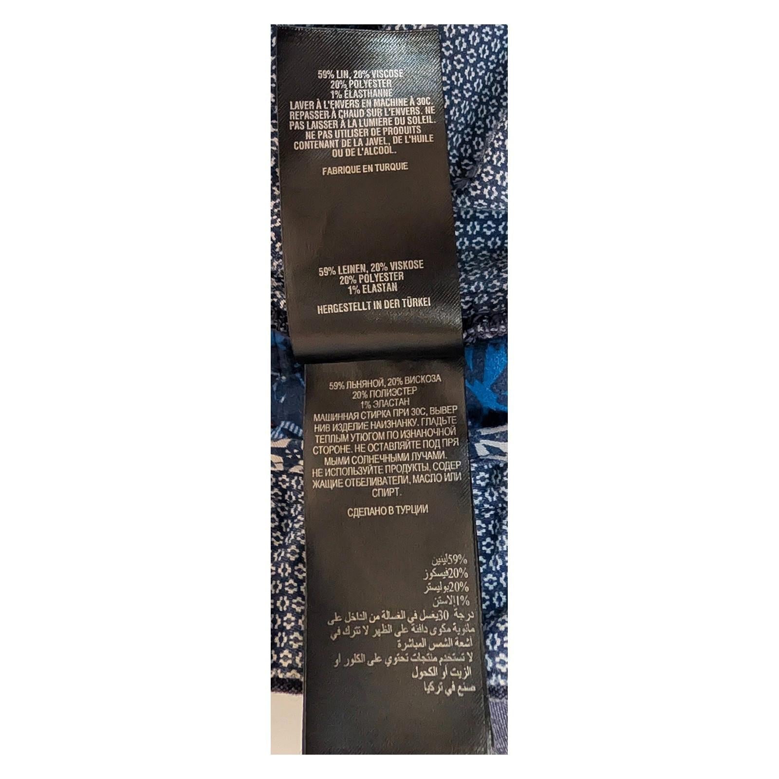 Ted Baker Navy Linen Blend Trousers Men's Size 32R Regular Smart Casual Summer by Baker – | RewearableUK