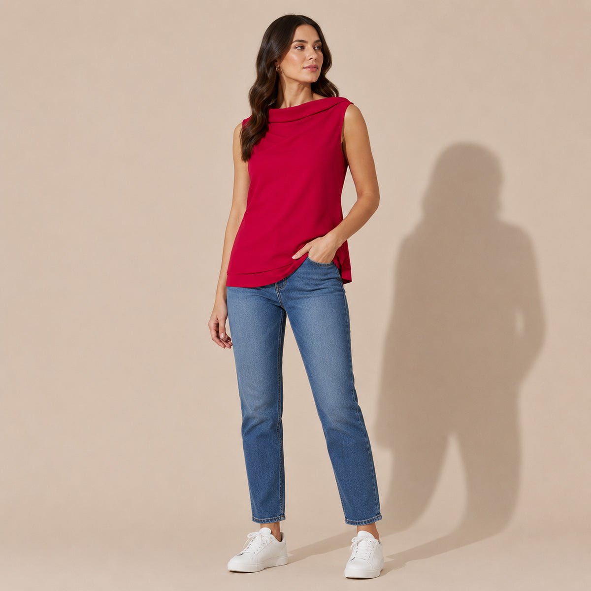 Ted Baker Satin Cowl Neck Top Size 0 UK 6 Fuchsia – Top product photo 1 | RewearableUK