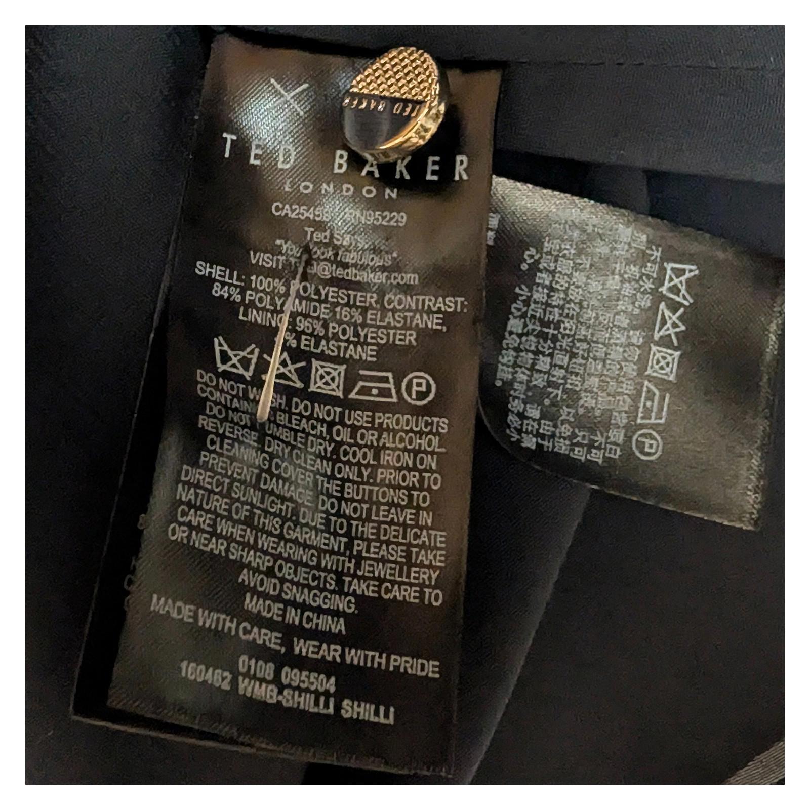 Ted Baker Shilli Top Size 1 UK 8 Black Polka Dot Lace Pleated Peplum Blouse by Ted Baker – | RewearableUK