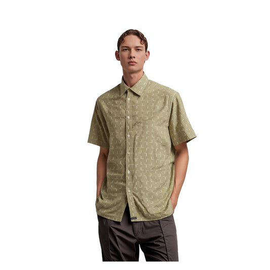 Ted Baker Ted Baker Shirt Mens L Large Brown Check Short Sleeve Cotton Casual Button Up shirt RewearableUK