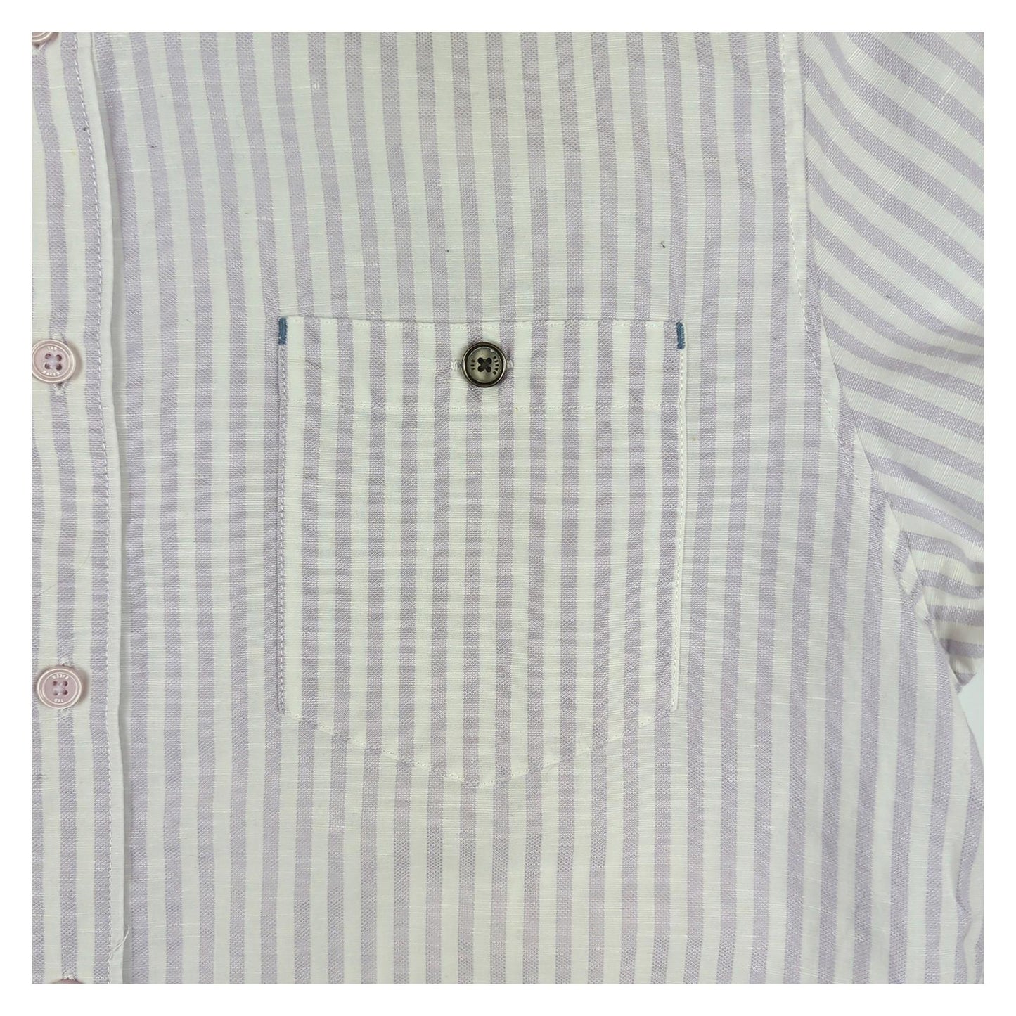Ted Baker Ted Baker Shirt Size 4 Large Men’s Short Sleeve Cotton White Striped Casual Top shirt RewearableUK