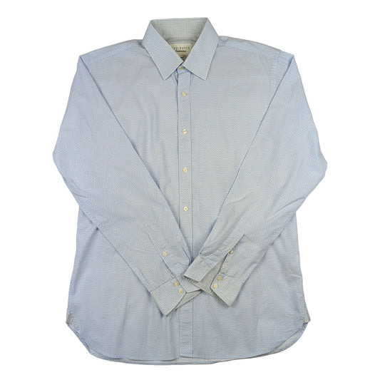 Ted Baker Slim Fit Long Sleeve Shirt Blue | Men's 16 (M/L) by Ted Baker – shirt | RewearableUK