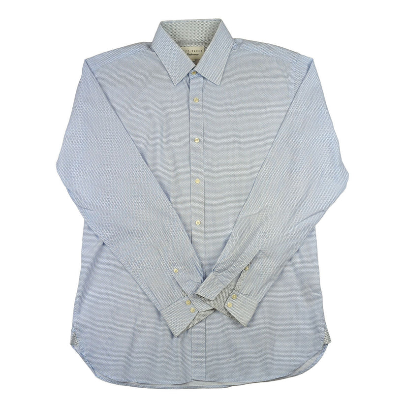 Ted Baker Slim Fit Long Sleeve Shirt Blue | Men's 16 (M/L) by Ted Baker – shirt | RewearableUK