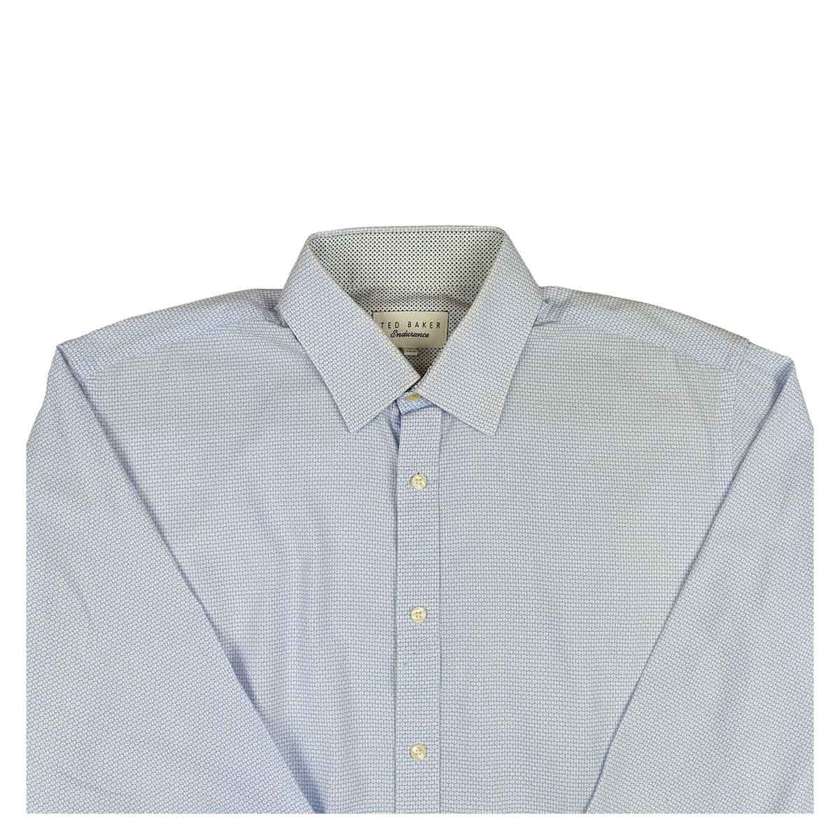 Ted Baker Slim Fit Long Sleeve Shirt Blue | Men's 16 (M/L) by Ted Baker – shirt | RewearableUK