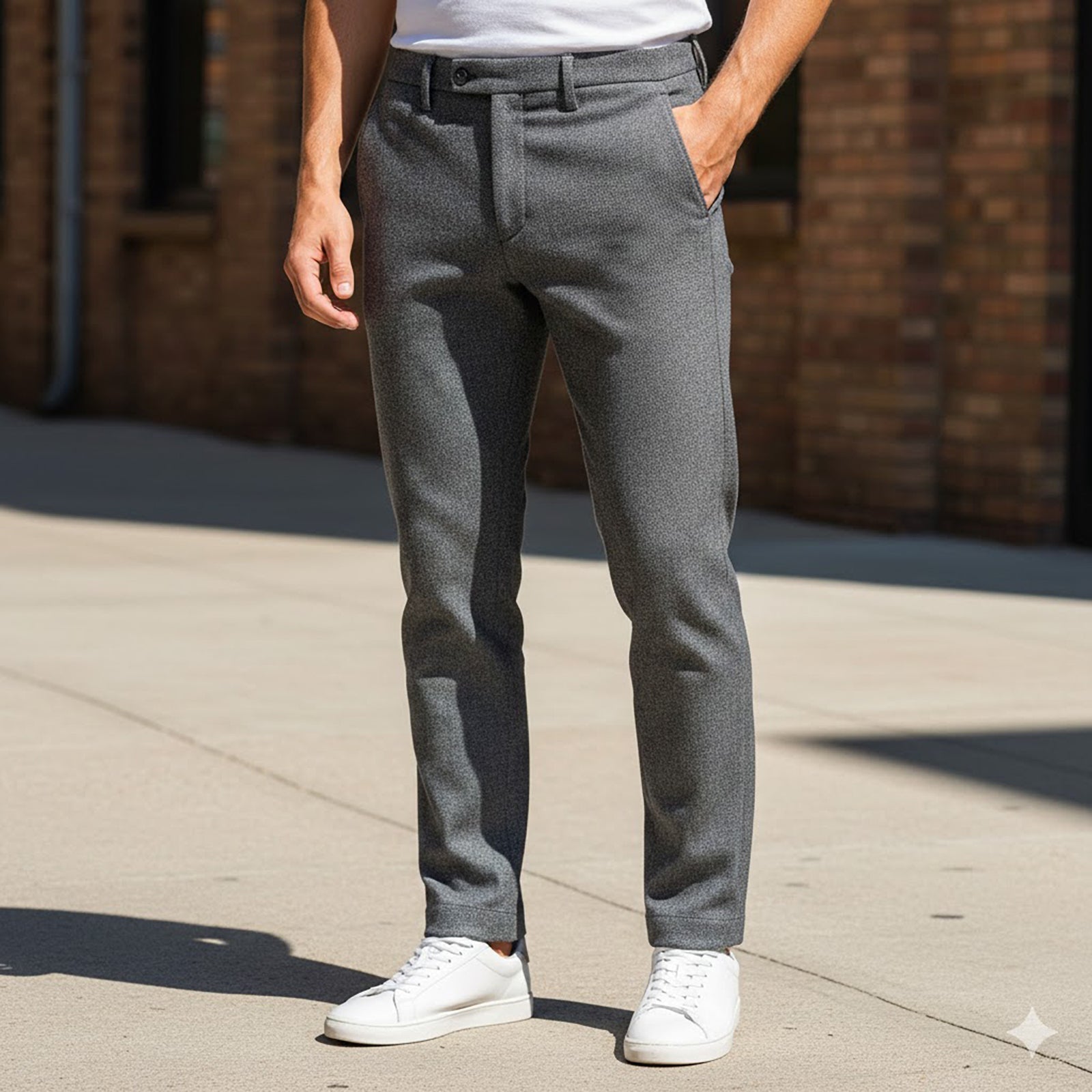 Ted Baker Textured Wool Trousers Grey | Men's 32R by Baker – trousers | RewearableUK