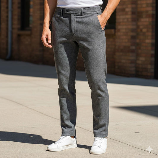 Ted Baker Textured Wool Trousers Grey | Men's 32R by Baker – trousers | RewearableUK