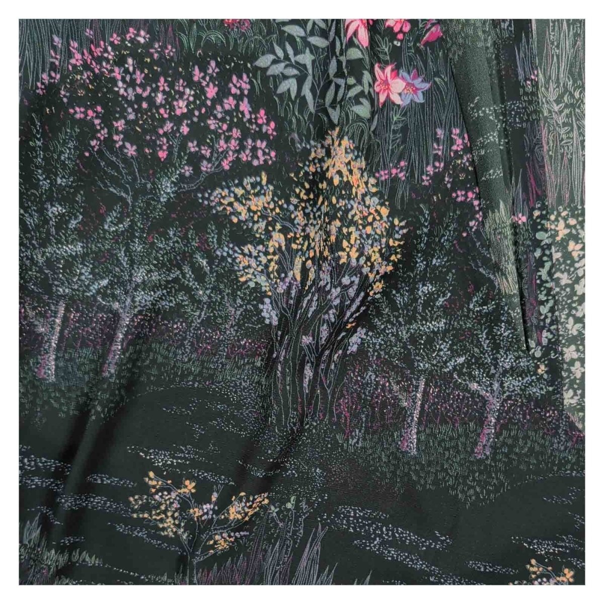 Ted Baker Thessie Wrap Blouse Size 3 UK 12 Dark Green Floral Long Sleeve – product photo 2 | RewearableUK