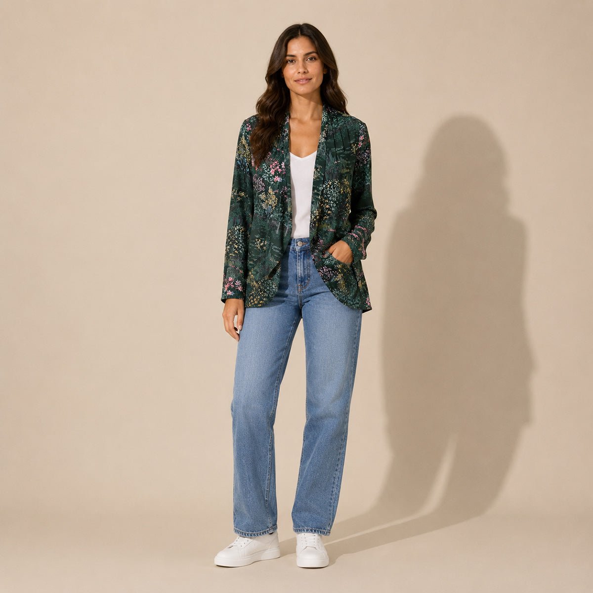 Ted Baker Thessie Wrap Blouse Size 3 UK 12 Dark Green Floral – Top product photo 1 | RewearableUK
