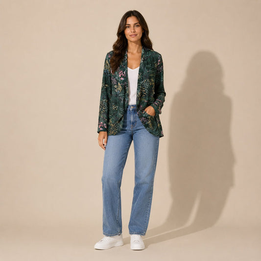 Ted Baker Thessie Wrap Blouse Size 3 UK 12 Dark Green Floral – Top product photo 1 | RewearableUK