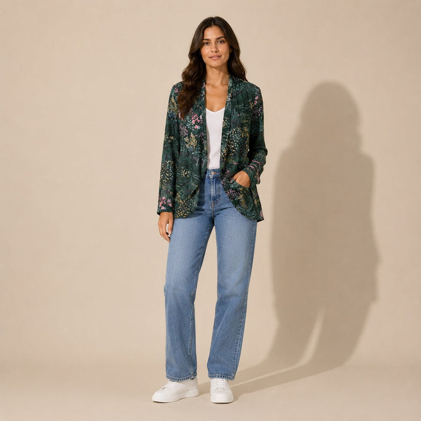 Ted Baker Thessie Wrap Blouse Size 3 UK 12 Dark Green Floral – Top product photo 1 | RewearableUK