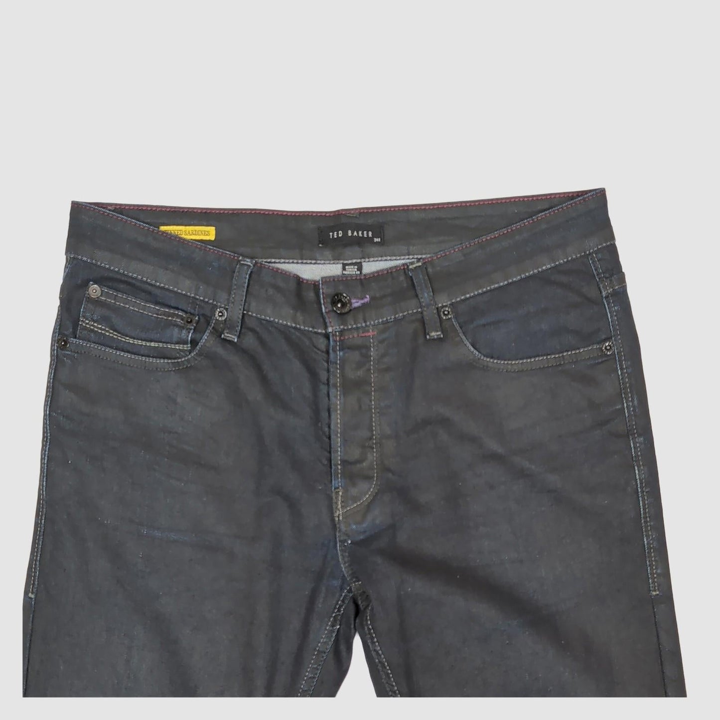 Ted Baker Tinned Sardines Mens Jeans Size 34 R Dark Indigo Blue Denim Pants by Ted Baker – | RewearableUK