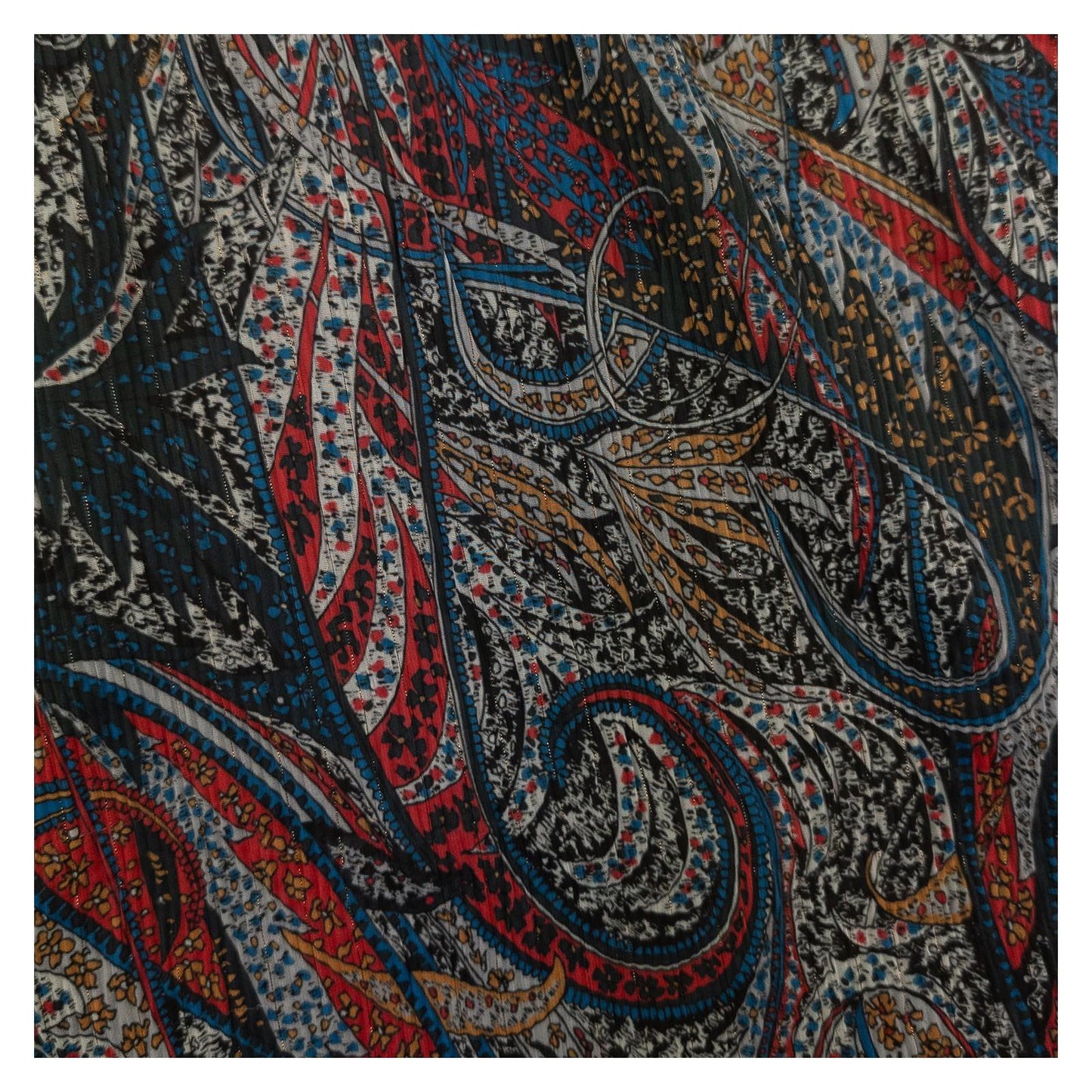 Ted Baker Top UK 12 (Size 3) Paisley Print Bell Sleeve Blouse Metallic Thread by Ted Baker – | RewearableUK